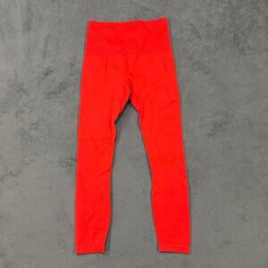 Homma Red Orange Activewear High Waist Tummy Compression Leggings Womens Size XS